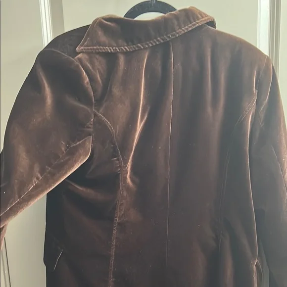 Brown Velvet Women's Coat - Picture 5 of 5